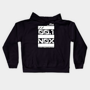 "N0X Create The Future" White Cyberpunk Design Kids Hoodie